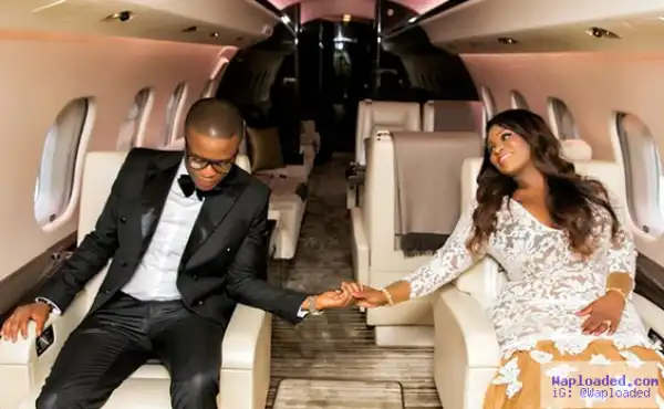 Photo: " What Are You Still Doing On Instagram ?" - Toolz Asks Her Man, Tunde Demuren, On IG